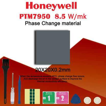 Honeywell PTM7950 Phase Change Pad 8.5W/mk Thermal Grease Material CPU/GPU Cooling Thermal Conductive Paste Silicone Grease Pad
