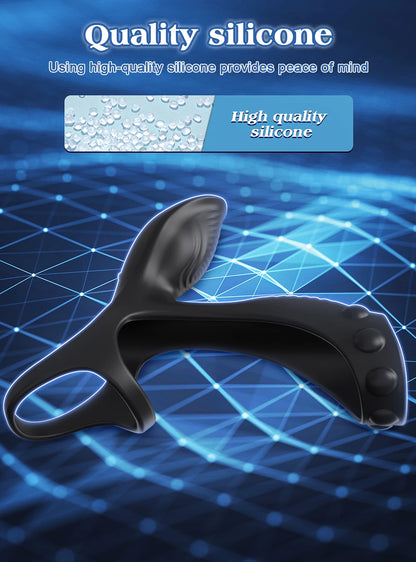 Vibrating 360°Twisting Cock Ring Sex Toys for Women Adult Couples G-spot Clitoral Stimulator Penis Ring for Men Dick Vibrator 18