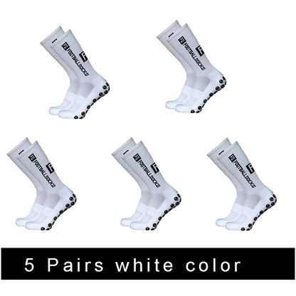 3/1Pair New Style FS Football Socks Round Silicone Suction Cup Grip Anti Slip Soccer Socks Sports Men Women Baseball Rugby Socks