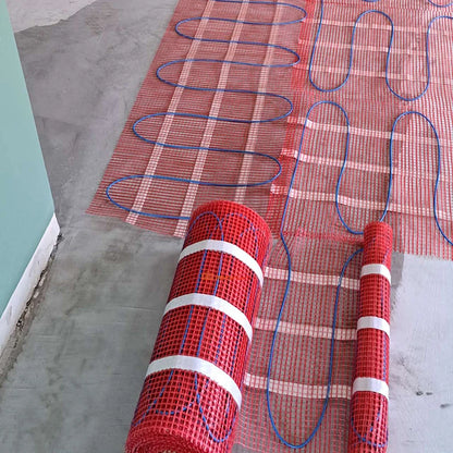 230V 150w/m2 Electric Underfloor Heating Mat Kit Pad System Parts For Bathroom Ceramic Stone Tile Wooden Floor Heated Warming