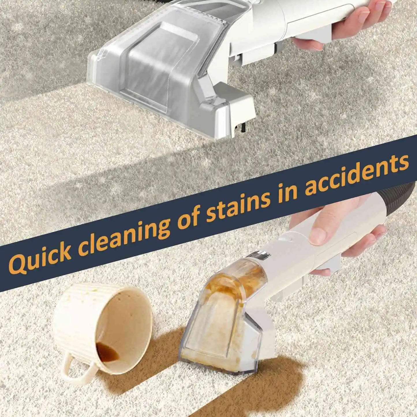 Spot Cleaner 400W-750W 9/15KPa Handheld Carpet Cleaner for Sofa Curtain Spray Suction Integrated Machine Household Clean Machine