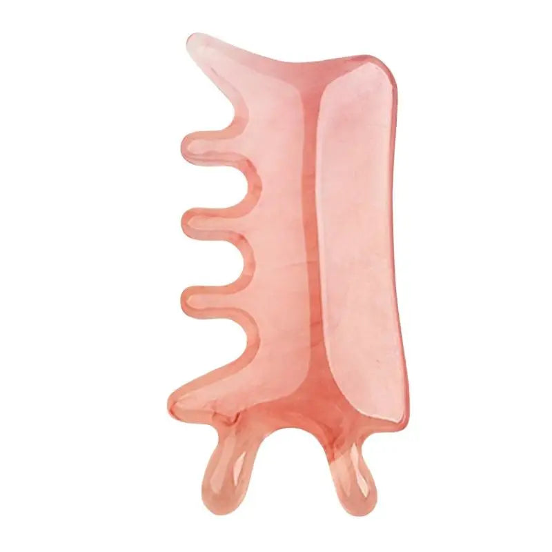 【Y】4 In 1 Head Massage Comb Meridian Scalp Resin Scalp Massage Comb Head Unblocking Face Nose Massager Guasha Tools