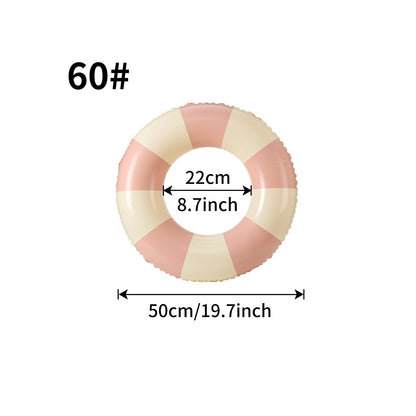 1PC Ins Style Macaron Inflatable Swimming Ring Adult Thickened Pool Float Summer Pool Party Water Toy