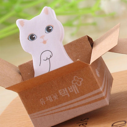 Pretty Kawaii Kitty Sticky Notes Sticker Cute Kitten Notepad Memo Pad Post Office School Stationery Supply Cat Funny Gift Dog