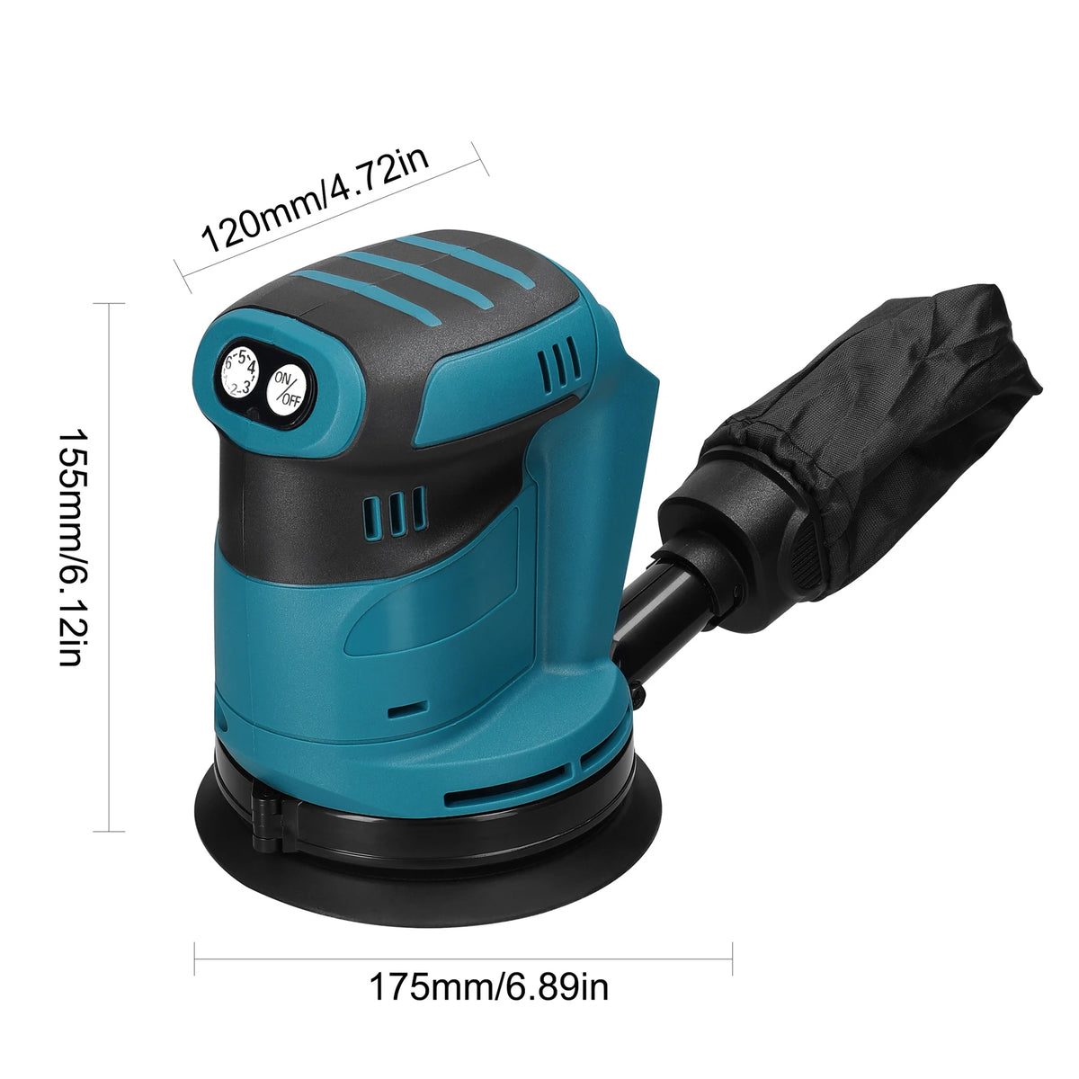125mm Brushless Motor Cordless Orbital Sander Wood Grind Tool Electric Car Polisher Multifunctional Wood Metal Waxing Polishing