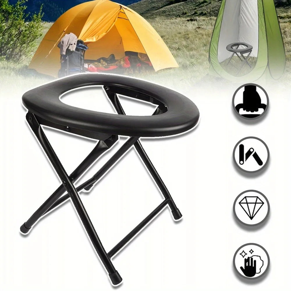 Portable Camping Toilet, Emergency Toilet, Folding Toilet Suitable for Camping, Travel & Emergency