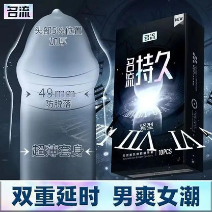 10pcs Lasting Plus Condom Sex Toys For Adult Men Delayed Ejaculation Penis Sleeves Ultra Thin Rubber Condoms Hotel Sex Products