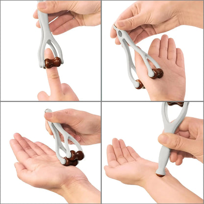Finger Massager Dual-Row Roller Design Easy Use Relieve Finger Fatigue Promote Blood Circulation Portable Roller Finger Massager
