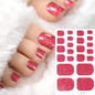 22Tips Solid Color Self-adhesive Gel Stickers for Toe Nails Waterproof Long-lasting Toenail Stickers Toe Full Cover Toenail Wrap