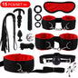 Hot Exotic Bed Bondage Set BDSM Kits Exotic Sex Toys For Women  Adults Games Leather Handcuffs Whip Gag Nipple Clamps Sex Shop