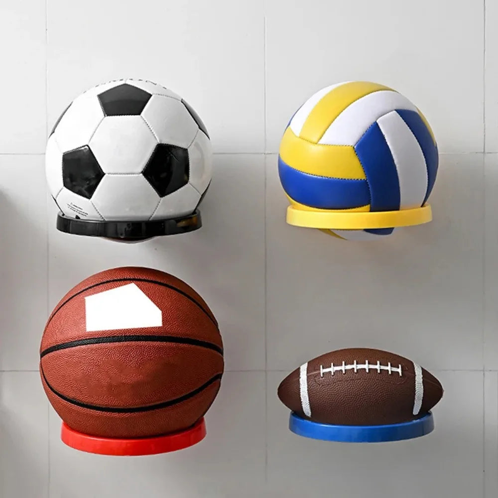 1PC Wall Mounted Basketball Storage Rack Multi-purpose Football Display Shelf Ball Holder Space Saving Living Room Decor