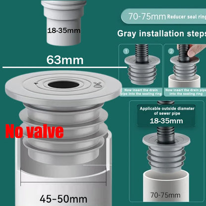 Silicone Bathroom Sewer Seal Ring Kitchen Sink Sewer Pipe Seal Plug Washing Machine Anti-odor Leakage Floor Drain Seal Connector