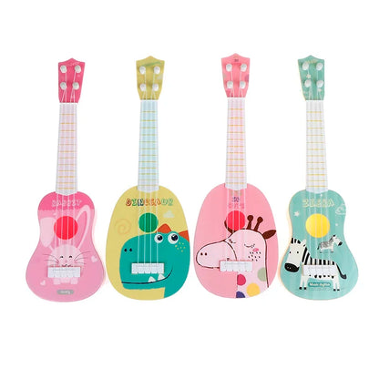 1PC 36cm Mini Guitar Children's Simulated Musical Instrument Ukulele Gift Can Play Early Education Enlightenment Music Player