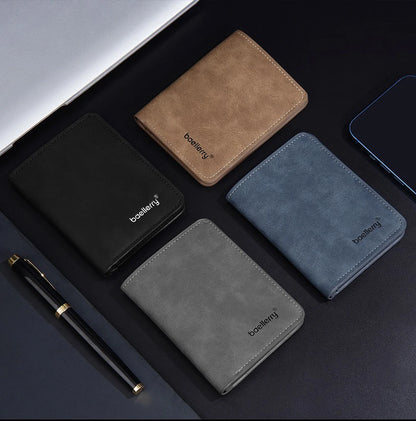 Baellerry Wallet for Men PU Leather Front Pocket Minimalist Money Clip Travel Essentials