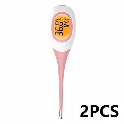 JUSTLANG Dog&Cat Thermometer Pet Fever Detection Large Digital Display Flexible Soft Tip Waterproof Veterinary Supply Animals