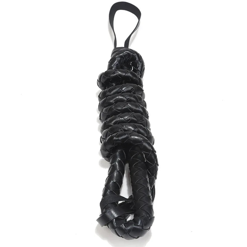 1.8M Long Faux Leather Bondage Whip Handle Riding Crop Fetish Flogger Sexy BDSM Toys for Adult Woman Halloween Costume Accessory