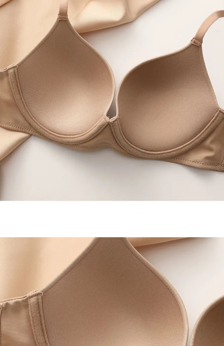 Plus Size Lingerie for Women Seamless Push Up Bra Sexy Thin Cup Cotton Brassiere Comfortable Underwie Female C D E Cup Underwear