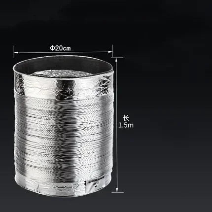 80-200mm Ventilator Pipe Aluminum Air Ventilation Hose for Bathroom Kitchen System Vent Exhaust Duct Tube Accessories
