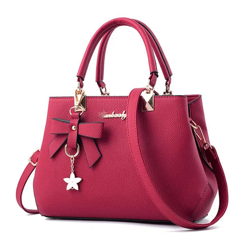 New  Elegant Shoulder Bag for Women Luxury Designer Handbags Female Bags Plum Bowknot Sweet Messenger Crossbody Bag