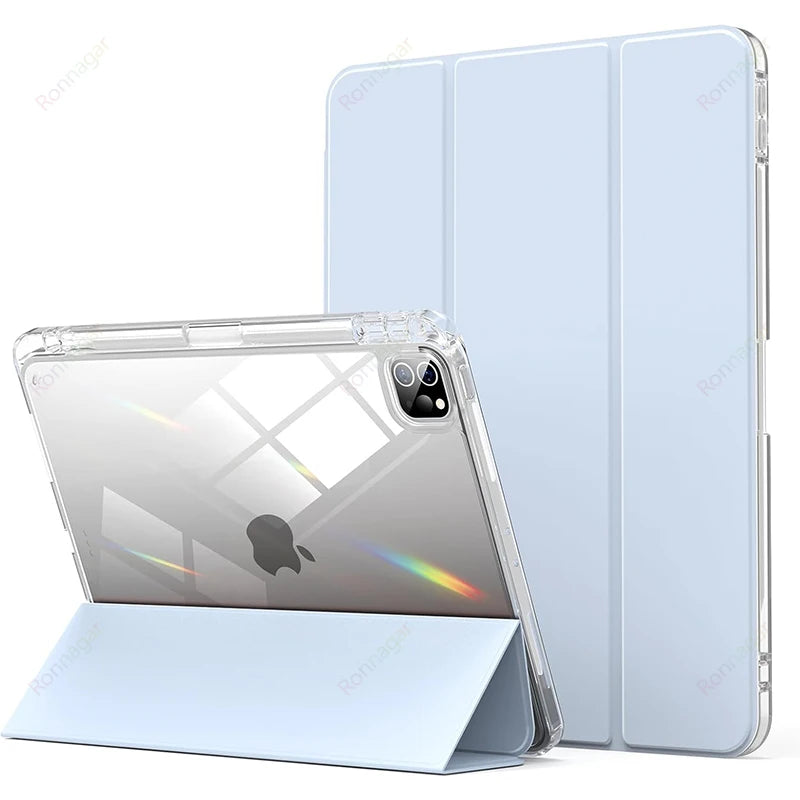 With Pencil Holder Case for iPad A16 A19 12th 11th 2026 Air11 13 Air8 M4 M3 M2 Pro11 12.9 13 M4 M5 Air4 5 10 9 8 7 9.7 10.2 10.5