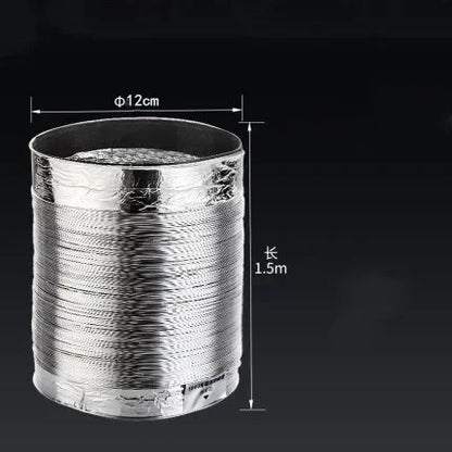 80-200mm Ventilator Pipe Aluminum Air Ventilation Hose for Bathroom Kitchen System Vent Exhaust Duct Tube Accessories
