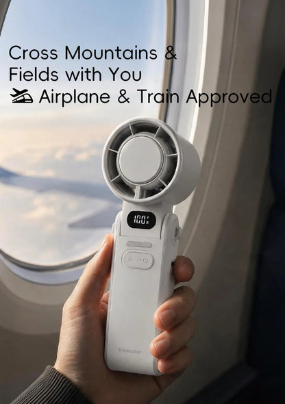 Portable High Speed Cooling Handheld Fan 3600mAh Rechargeable 100 Wind Speeds Adjustable Mini Foldable Air Cooling Turbo Fan