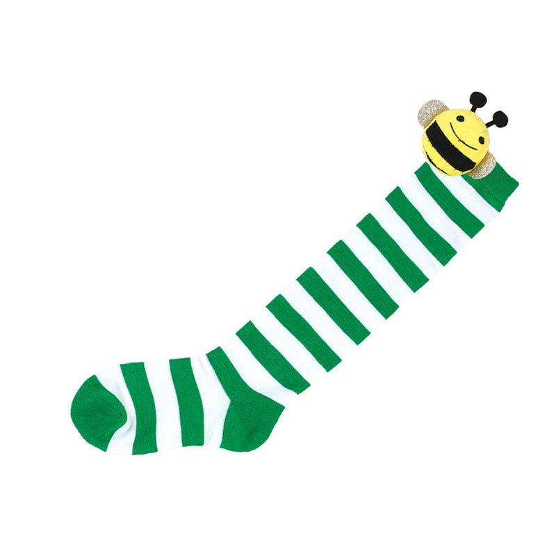 Halloween Knee High Socks Cosplay Striped Stockings for Halloween Girls Bee Costume 7-12Years