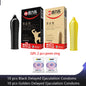 Black Long Lasting Condoms for Men - Delay Ejaculation, Reduce Sensitivity, Penis Sleeve Condom for Extended Pleasure