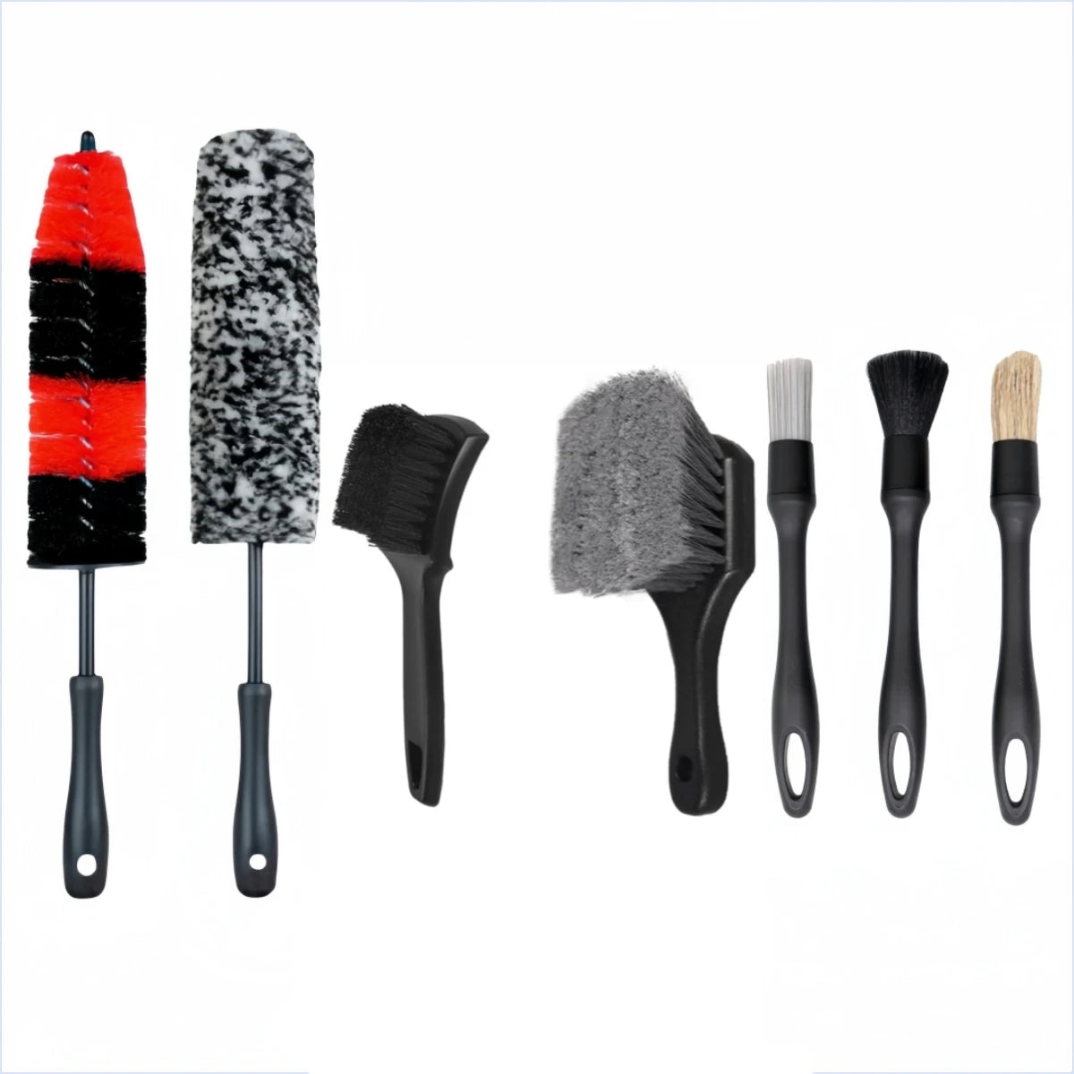 Auto Wheel Rim Brush Soft Bristle Long Car Tire Detailing Washing Tool for Exhaust Tips Engine Vehicle Motorcycle Truck SUV RV