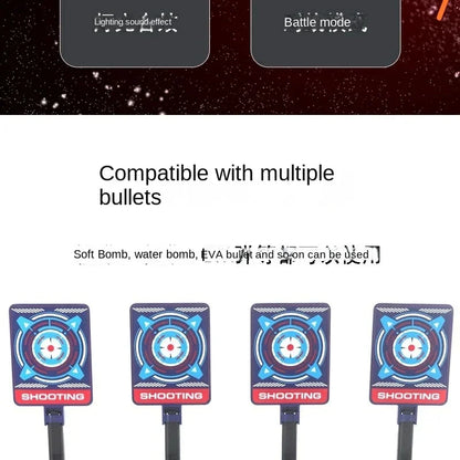 Targets for Nerf Guns Auto Reset Electric Shooting Target Accessories Kids Sound Light Shooting Game Toys High Precision Scoring