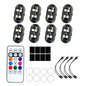 Wireless LED Strobe Lights Car Decor Atmosphere Light 8 Colors Rechargeable Led Lights Anti-Collision LED Warning Light