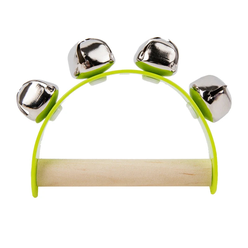 Wooden Half Round Hand Ringing Bell Children Musical Orff Instruments Clapper Handle Educational Fun Toys Infant Teaching Aids