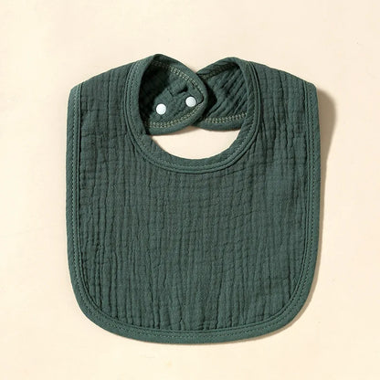 Cotton Gauze Baby Bibs Autumn New Solid Color Infant Bib Newborn Burp Cloths for Kids Boy Girl Spring Soft Feeding Saliva Towel