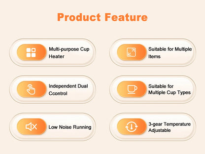 Mug Warmer Electric Cup Warmer Fastest Heating Cup heater with Temperature Display for Coffee Milk Tea Fan Warmer In Winter