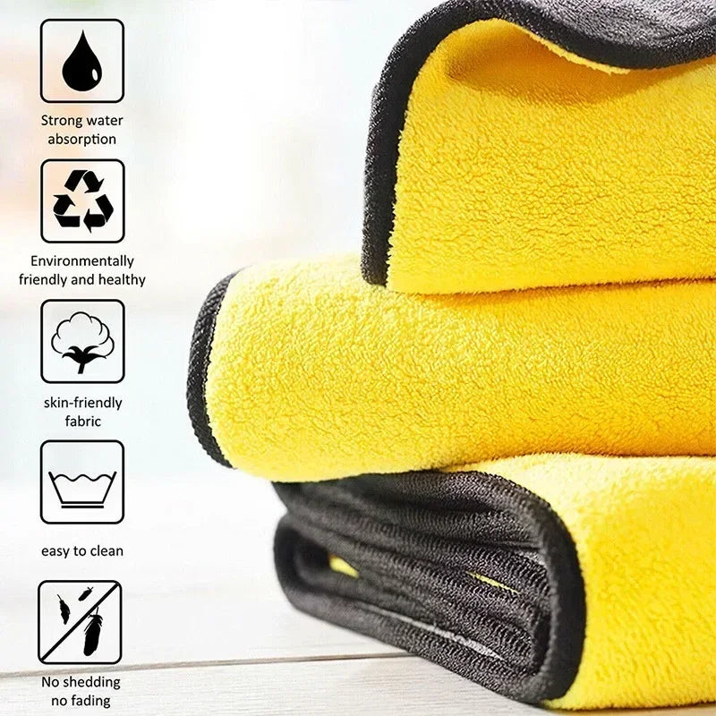 Microfiber Cleaning Towel Car Wash Cloth Professional Detailing Drying Towel Soft Absorbent Microfiber Car Cleaning Accessories