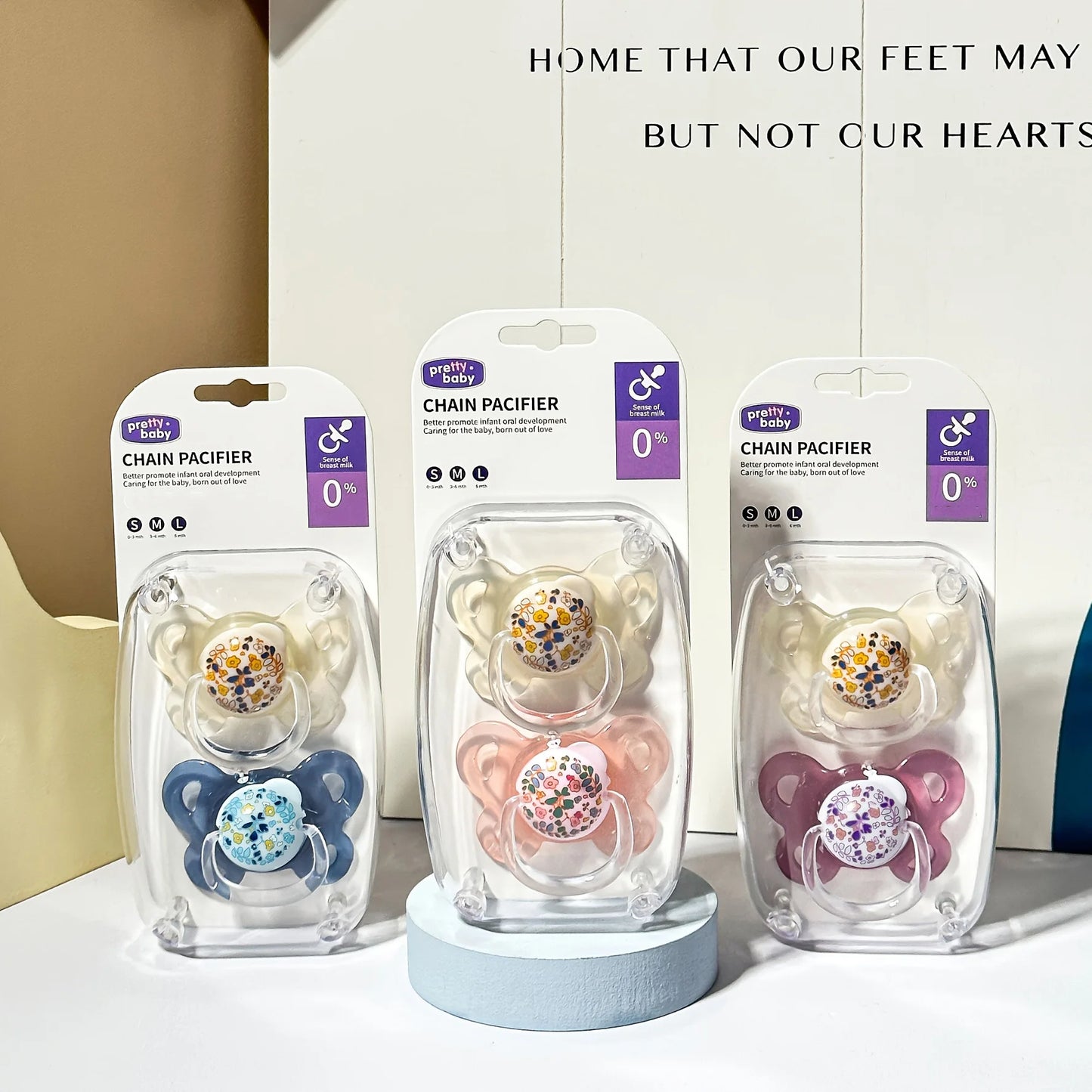 New 2pcs/4pcs Baby Pacifier with Cover, Flower-design Printed Soother with Thumb Nipple,Perfect Baby Shower Gift for Boy Girl