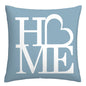 Lake blue white geometric linen pillowcase sofa cushion cover home decoration can be customized for you 40x40 45x45 50x50 60x60
