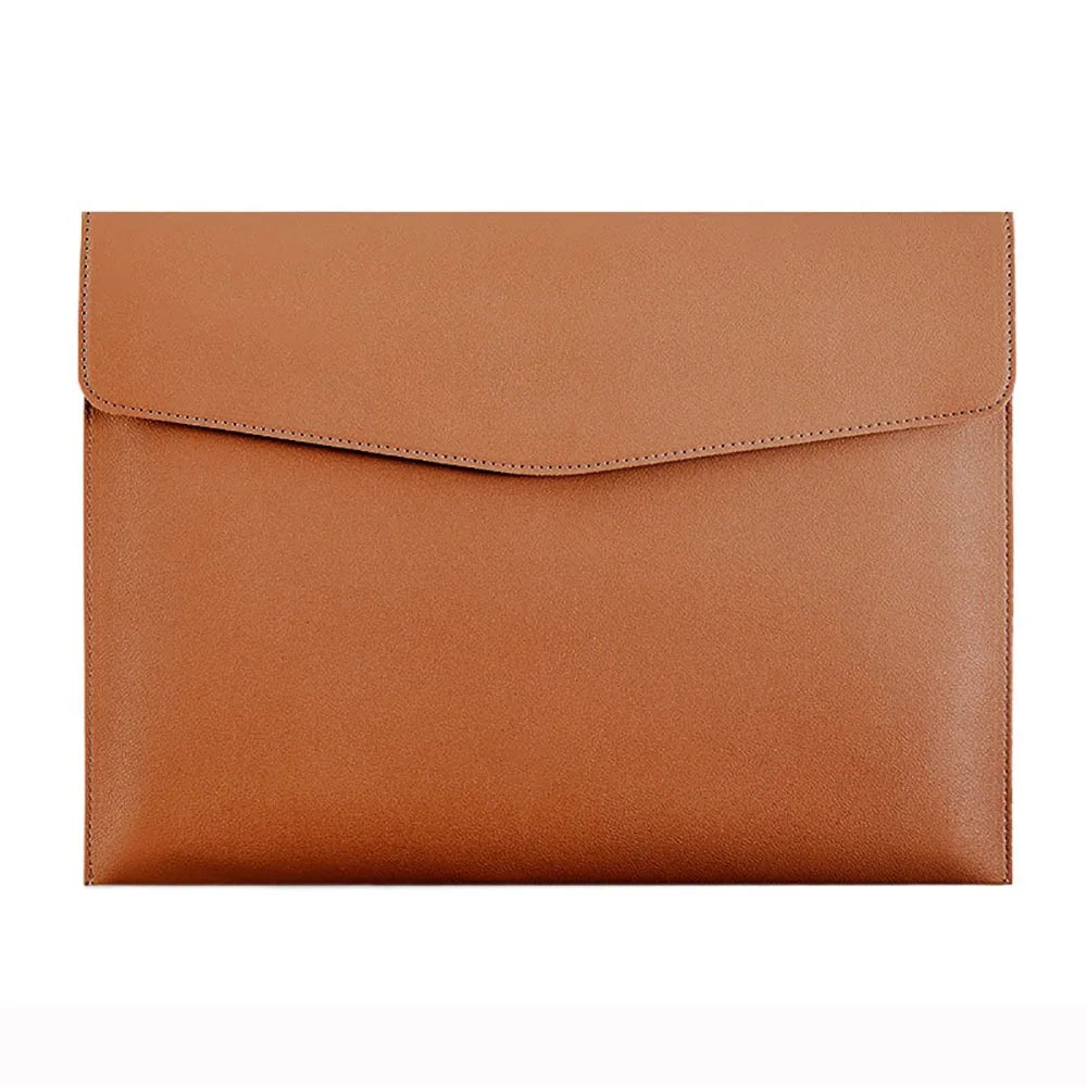 Stationery Dustproof Leather Leather Document Pouch Large Capacity A4 Leather File Folder File Bag for Men