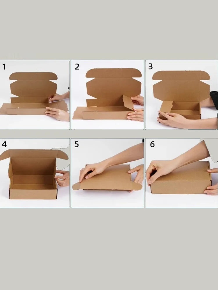 10pcs Shipping Boxes Cardboard Corrugated Mailer Boxes for Packaging Craft Gifts Giving Products for Small Business