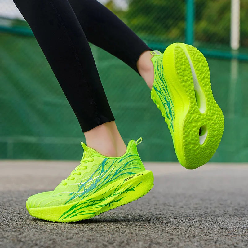Marathon Running Shoes Men Carbon Board Speciality Sports Breathable Lightweight Women's Comfortable Athletic Nonskid Sneakers