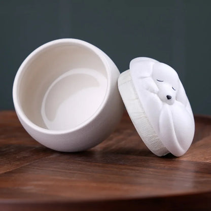 Ceramic Urn Dog Hair and Teeth Storage Pets Memorials Urn for Dogs Ashes Sealed and Moisture-proof Pet Souvenir Products