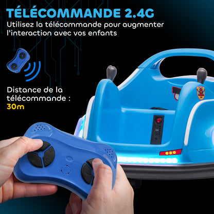 12V licensed Angry Bird electric bumper car for children, 360° rotating car, 73x73x44 cm, blue