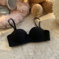 Sexy Push-Up Seamless Bra Women's Non-wire Ribbed Bralette Soft Fixed Half-Cup Underwear Invisible Bra Small Chest Lingerie S-XL