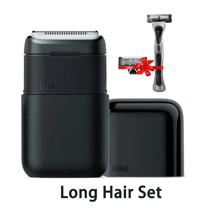 Braun Electric Shaver Series X M1012 Portable Mini Shaver Wet Dry Double Use Rechargeable Electric Travel Razor Washable