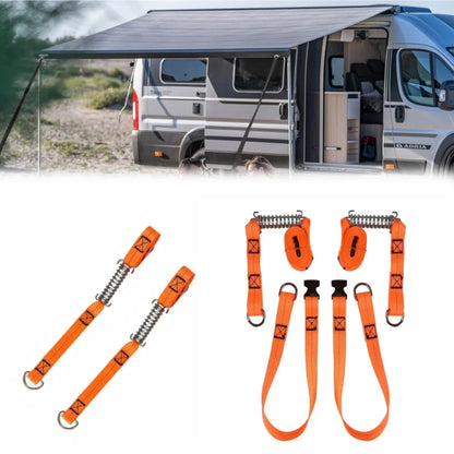 Adjustable Storm Straps Kits Orange Tensioner Awning Tie Down Caravan Motorhome Outdoor Camping Tool RV Accessories