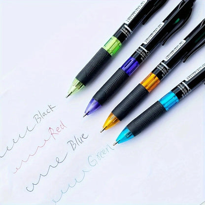 4 In 1 Multicolor Ballpoint Pens Creative Colorful Retractable Multifunction Pen Students Writing School Office Kawaii Supplies