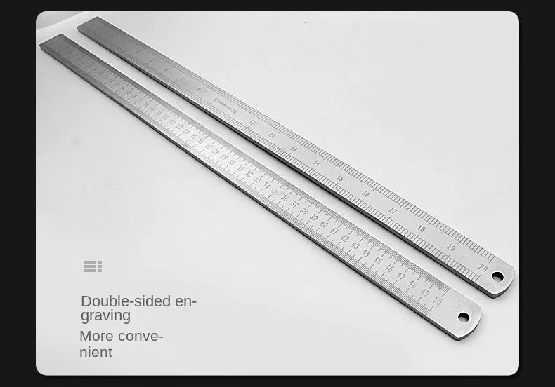 Engineered for Emergencies: 50cm Stainless Steel Ruler with Hardened Tip for Measurement | Drafting Multi‑Tool&Window-Breaking