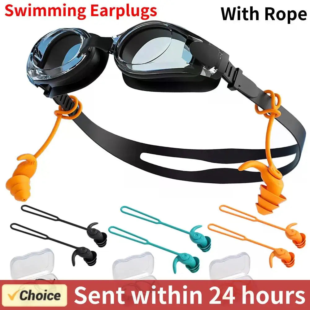 Swim Ear Plugs Silicone Waterproof Anti-noise Pool Accessories Swimming Earplugs Water Sports Swim Swimming Ear Plugs