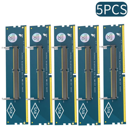 5-1PC Laptop SO DDR5 RAM To Desktop DDR5 U-DIMM Adapter Laptop To Desktop SO-DIMM To PC DIMM Card DDR5 Memory RAM Adapter Card