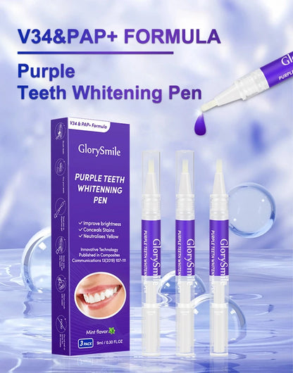 Magical Purple Teeth Whitening Pen Freshing Breath Oral  Deep Cleaning Stain Removal Dentifrice Teeth Cleaning Essence Oral Care